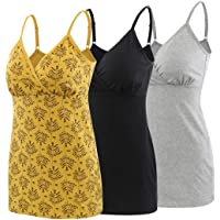 ZUMIY Maternidad Lactancia Top- Cami de Maternidad del Algodón Las Mujeres Premamá de Top